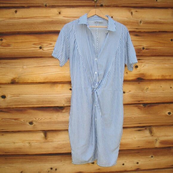 Vince Striped Shirt Dress - Picture 1 of 6